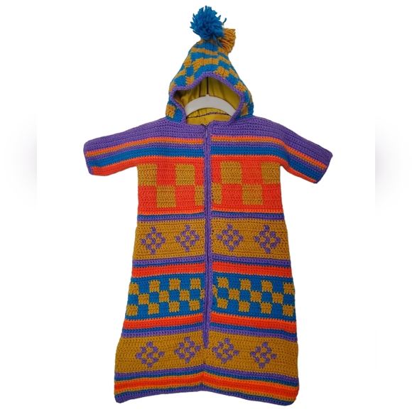 One Pieces Vintage 7s Crochet Baby Sleep Sack Gown Poshmark